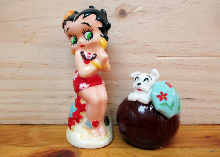 楽天市場】【Betty Boop ベティちゃん】 ソルト＆ペッパー 陶器製  