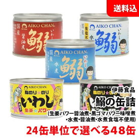 送料無料 伊藤食品 いわしの生姜パワー いわし黒ごまパワー(味噌煮) 鰯の缶詰 (水煮/水煮食塩不使用/醬油煮) 選べる48缶 (2箱) あいこちゃん 缶詰 セット