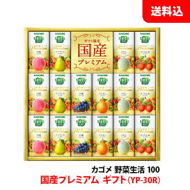 カゴメ 野菜ジュース YP-30R 1箱 国産プレミアム ジュース ギフト 贈り物 手土産 紙パック カート缶 送料無料 KAGOME GIFT