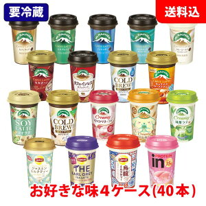 送料無料 森永乳業 チルドカップ飲料 4ケース(40本) 240ml 選べる Mt.RAINIER マウントレーニア リプトン ココア 【要冷蔵】 カップコーヒー