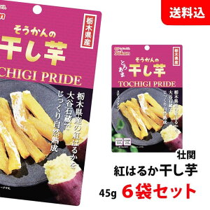 送料無料 メール便 紅はるか 干し芋 45g×6袋セット スティックタイプ ≪栃木県産≫ おやつ おつまみ 壮関