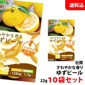 送料無料 メール便 さわやかな香り ゆずピール 10袋セット 宮崎県産 無着色 ドライフルーツ おやつ おつまみ 壮関 4袋よりチョットお得♪