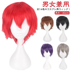 全14色 ウィッグ ショート コスプレ フルウィッグ 黒髪 金髪 おかっぱ 自然 ハロウィン 仮装 ショートウィッグ カラーウィッグ 全頭かつら アニメ コスプレウィッグ かつら 巻き 耐熱 黒 白 ピンク シルバー レッド ブルー 男装 女装 つけ毛 舞台 cos