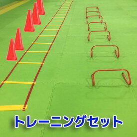 トレーニングセット トレーニング用縄はしご ハードル マーカーコーン ミニ サッカー館 安全設計 野球練習用品 サッカー フットサル[KS00015]