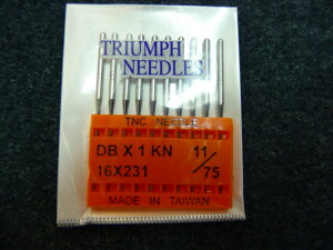 【新品】　ミシン針 DB*1 KN 11番　合計10本入り　ニット用　「台湾産」「各メーカー職業用・工業用1本針本縫いミシンにお使いください。日本のオルガンの針ナンバーDBx1型をお使いのお客様
