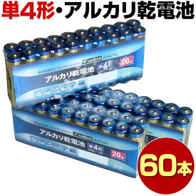 防災 防災対策 単四電池 60本 アルカリ 単四 単4 電池 乾電池 20本入り 3パック あわせ買い まとめ買い おすすめ 備蓄 防災 防災グッズ 長持ち 送料無料
