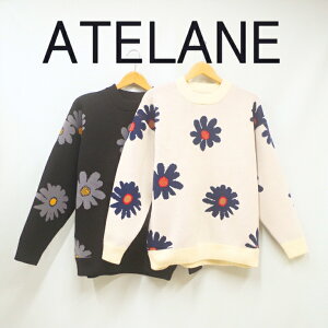 ATELANE �A�e���[�� �t�����[�� �N���[�l�b�N�j�b�g �t�����[�� �I�[�o�[�T�C�Y �Z�[�^�[ �����Y ���f�B�[�X ���j�Z�b�N�X �J�W���A�� ������ �X�g���[�g�n ���������� ���킢�� ������� �I