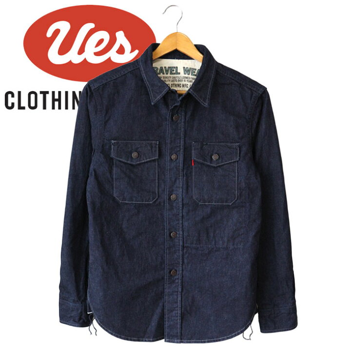 楽天市場】UES ウエス 長袖 トラベリングシャツ デニムジャケット 