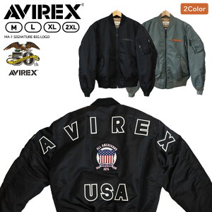 AVIREX ABbNX ArbNX MA-1 SIGNATURE BIG LOGO WPbg 50th Anniversary 50NLOf VOl`[ rbOS Y tCgWPbg ~^[WPbg AE^[ 㒅 