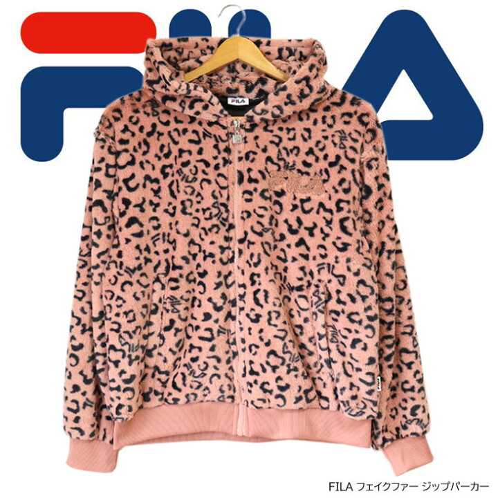 楽天市場】FILA フィラ フェイクファー ジップパーカー パーカー 