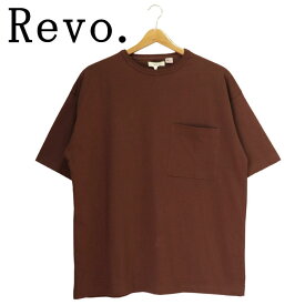 Revo. レヴォ Tシャツ 半袖 ルーズシルエット オーバーサイズ 大きいサイズ トレンド 無地 USAコットン 綿100％ メンズ 男性 シンプル