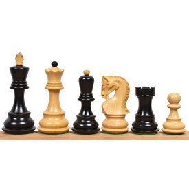 チェスセット Royal Chess Mall Russian Zagreb Chess Pieces Only Chess Set, Ebonized Boxwood Wooden Chess Set, 3.9-in King, Weighted Chess Pieces for Chess Game (2.3 lbs) 【並行輸入品】