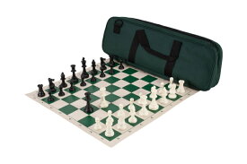 チェスセット Deluxe Chess Set Combination - Triple Weighted - by US Chess Federation (Forest Green) 【並行輸入品】