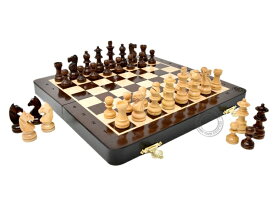 チェスセット House of Chess - 10 Inch Wooden Magnetic Folding Travel Chess Set / Board with 2 Extra Knights, 2 Extra Pawns, 2 Extra Queens and Algebraic Notation - Handmade - Premium Quality 【並行輸入品】