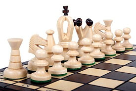 チェスセット The Veles Chess Set, Wooden Handmade European Chess Pieces, 2.3 Inch Tall King, Storage Chess Board 11.75 x 11.75 Inch, ChessCemtral's Carpathian Collection Board Game 【並行輸入品】