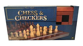 チェスセット Cardinal Game Gallery Chess & Checkers Wood Set 【並行輸入品】
