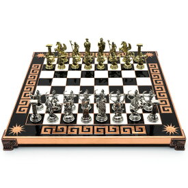 チェスセット Handmade Archer Metal Chess with Elegant Wooden and Metal Board 【並行輸入品】