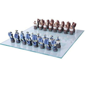 チェスセット Pacific Trading Dragon Legend Chess Set with Glass Board 【並行輸入品】