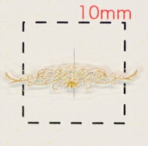3Dネイルシール【ロココ(モロッコ)調】オーナメント(4)ピンクゴールド1シート10枚入
