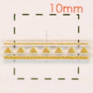 3Dネイルシール【ロココ(モロッコ)調】ボーダー(1)ピンクゴールド1シート 10枚入