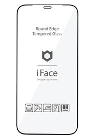 iFace iPhone 12 Pro Max 専用 ガラスフィルム ラウンドエッジ 画面保護シート iPhone2020 6.7インチ [ブラック] iPhone 12 Pro Max/6.7inch