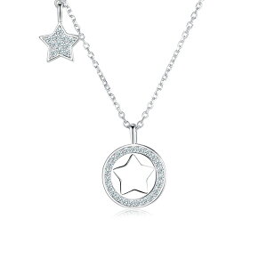 �y���������zStar & Moon �l�b�N���X ���f�B�[�X �V���o�[925 �V���v�� �`�F�[�� �����A�����M�[ �W���G���[ �v���[���g �A�W���X�^�[ �W���R�j�A �a����