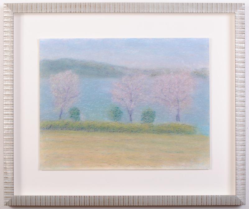 瀬崎正人さんがクレヨン画の絵画で描いた桜の花の絵 かぜのいろ は２００３年４月６日に描かれた桜の花のクレヨン画です 作家名 安売り 作品名 与え 瀬崎正人