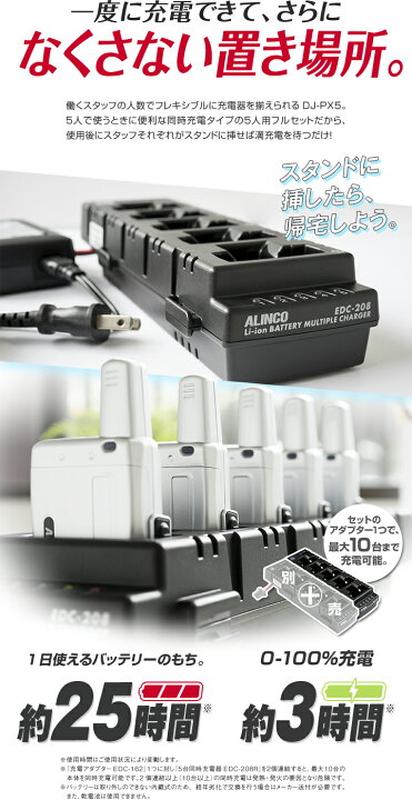 楽天市場】《初期設定 有料対応》アルインコ DJ-PX5 5台フルセット 