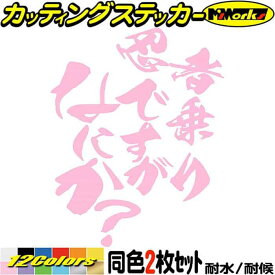 バイク ステッカー 忍者 乗りですがなにか？ (2枚1セット) カッティングステッカー 全12色(120mmX95mm) スクリーン ツール ボックス ヘルメット おもしろ 漢 ninja ニンジャ 防水 アウトドア 耐水 ユニーク 転写 シール