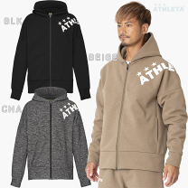 アスレタ スウェット　XL ジップ　パーカー　グレー ジャージ アスレタ（ATHLETA）（キッズ）ジュニア サッカー フットサル