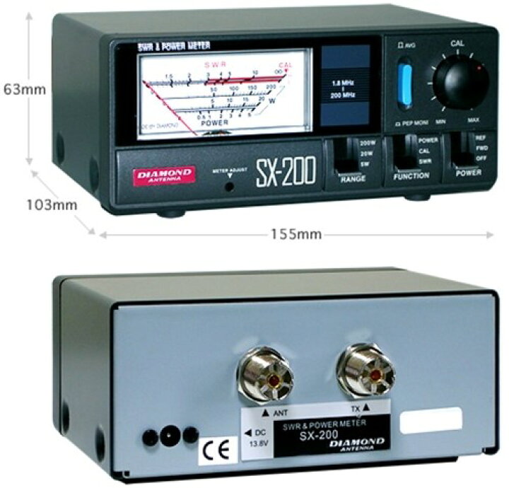 楽天市場】第一電波工業 ダイヤモンド SX200 通過形SWR・パワー計(1.8  