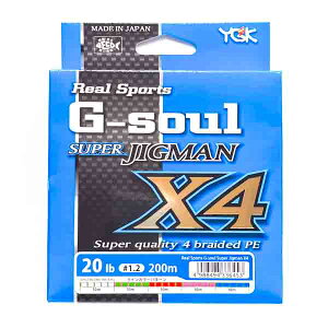 YGK  G-SOUL X[p[JIGMAN X4 200M 1.2(20LB)