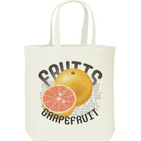 グレープフルーツ（果物シリーズ）／キャンバスバッグ・M（ポケット無し）トートバッグ