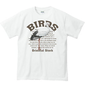 コウノトリ（鸛）鳥シリーズ／半袖Tシャツ