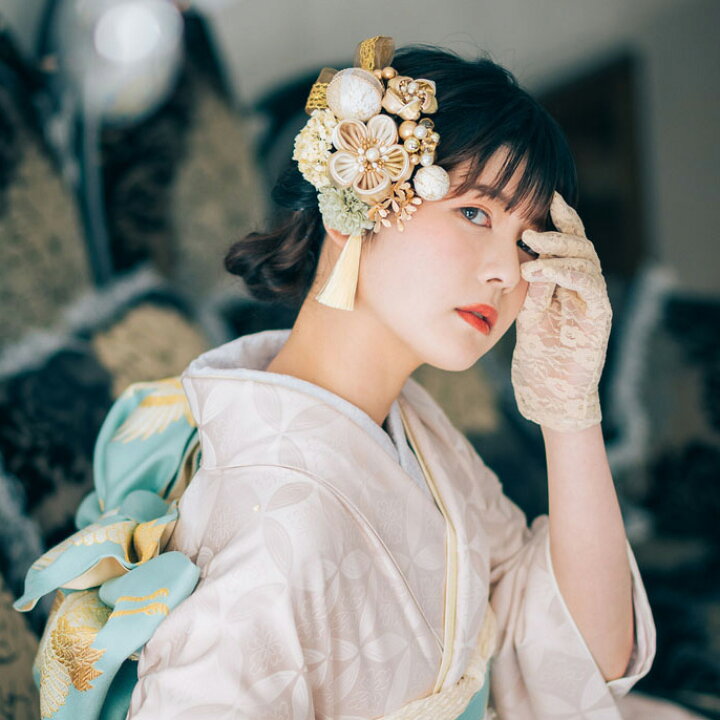 楽天市場】【 髪飾り 成人式 つまみ細工 arenca 】 飾れる髪飾り 