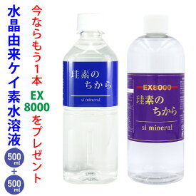 【特別割引＋今ならもう1本プレゼント】珪素のちから 500ml 水溶性珪素 送料無料　ケイ素のちから シリカ 【 ケイ素の力 ケイ素 国産 サプリメント シリカ水 ケイソ 水 珪素 原液 silica water keiso no chikara サプリ】