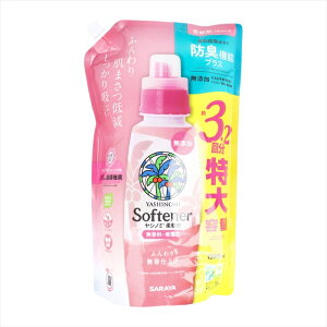 サラヤ ヤシノミ 柔軟仕上げ剤 無香料 無添加 無着色 約3.2回分 特大 詰替用 1500mL X3パック