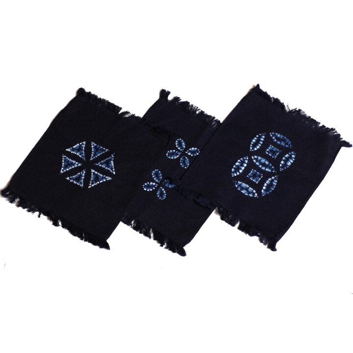 楽天市場 有松絞り コースター ランチョンマット 花瓶敷き 雑貨置き 布 おしゃれ 雑貨 和雑貨 藍色 手絞り プチギフト お土産 販売商品 買う 名古屋貸衣装