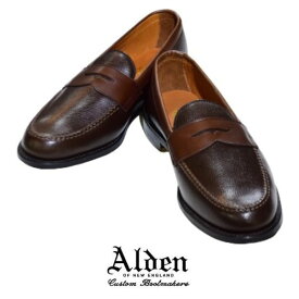 オールデン 革靴 ALDEN 革靴 メンズ オールシーズン ビジネス カジュアル オシャレ ローファー アメリカ製 N8204 グレインカーフ ダークブラウンコンビ