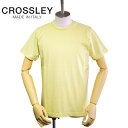 クロスリー CROSSLEY Tシャツ メンズ 春夏 オシャレ カジュアル ビジネス クルーネック 綿100% イエロー
