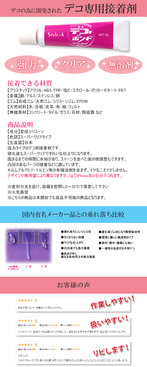 楽天市場】【デコ専用ボンド＋マジカルピックのセット】デコ専用ボンド