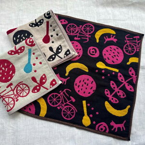 【ポスト便OK】大判・ガーゼハンカチ/ループ紐付き (34×34cm程度) あつこまたの アツコマタノ【Atsuko Matano】3重ガーゼの大き目サイズ・ハンカチ オシャレでかわいい ギフト・プレゼン