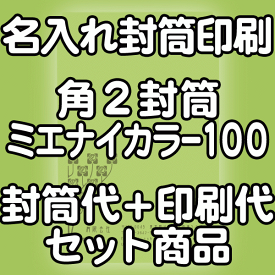 【送料無料】封筒 印刷 角2封筒 ミエナイカラー 紙厚100 封筒印刷 3000枚 名入れ オリジナル印刷 デザイン無料 データ入稿OK そのまま封筒 オンデマンド・オフセット印刷