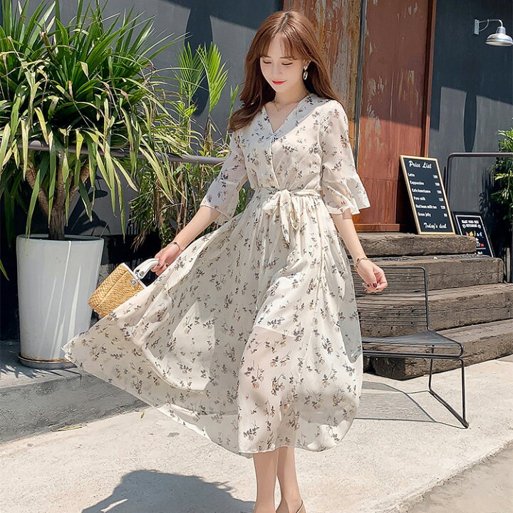 楽天市場】ワンピース レディース 春夏 花柄 S-XL マキシワンピース  