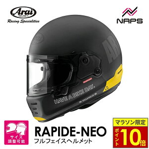 �_�|�C���g10�{�^ Arai �A���C �w�����b�g RAPIDE-NEO [���p�C�h�l�I] �t���t�F�C�X�w�����b�g HAVE A BIKE DAY �n�u �A �o�C�N�f�C �`���R�[���u���b�N �w�����b�g �o�C�N �I�[�g�o�C �p�i �����Y ��