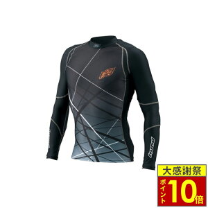 �_26�����|�C���g10�{�^HYOD �q���E�h�E HRU001SP BOOST UNDER SHIRTS [SPLASH] �A���_�[�V���c �u���b�N/�u���b�N