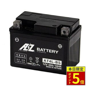 �_�|�C���g5�{�^ AZ Battery AZ �o�b�e���[ AT4L-BS �o�b�e���[�y�t����[�d�ς݁z