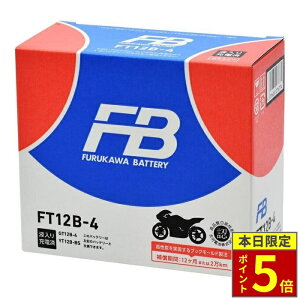 �_�|�C���g5�{�^ FB�o�b�e���[ �t���J���o�b�e���[ FT12B-4 ����َ� (VRLA) �o�b�e���[ FT�V���[�Y�y�t����[�d�ρz�É͓d�r Furukawa Battery