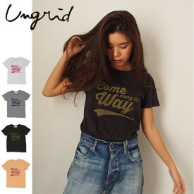 Ungrid(アングリッド)Come WayプリントTee(111722739801)2017Spring新作 Tシャツ カットソー バッグ レディース カジュアル