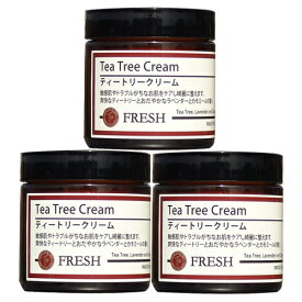 3個セット ティートリークリーム 60g 100％植物由来 無添加 敏感肌 アクネ 保湿 スキンケア デオドラント ティーツリークリーム tea tree cream フレッシュアロマ 母の日